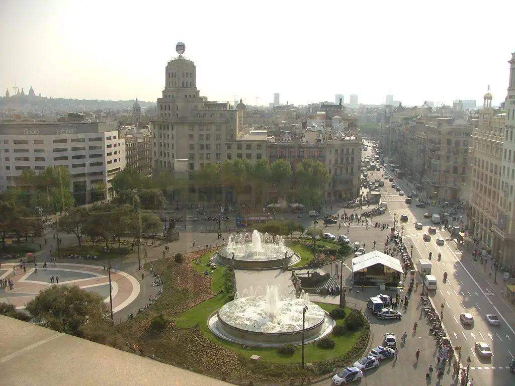 Blick auf den Placa catalunya