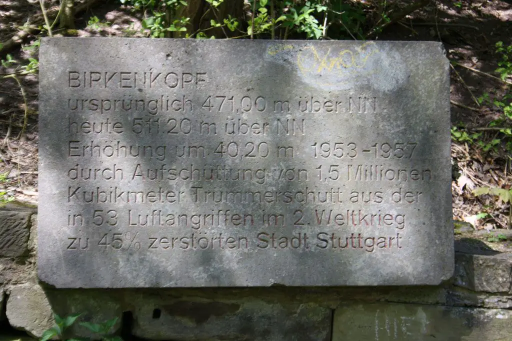 Gedenktafel auf dem Birkenkopf