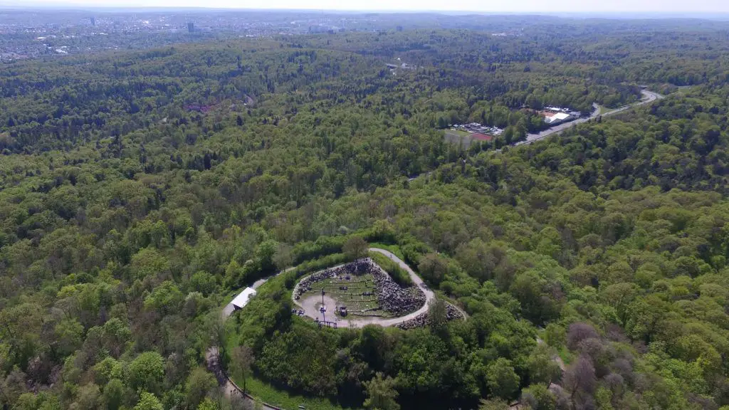 Blick über den Birkenkopf aus luftiger Höhe