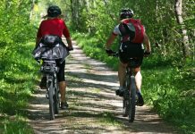 Zwei E-Bike-Fahrer auf einer Tour