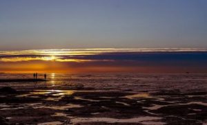 Wattenmeer vor dem Sonnenuntergang 