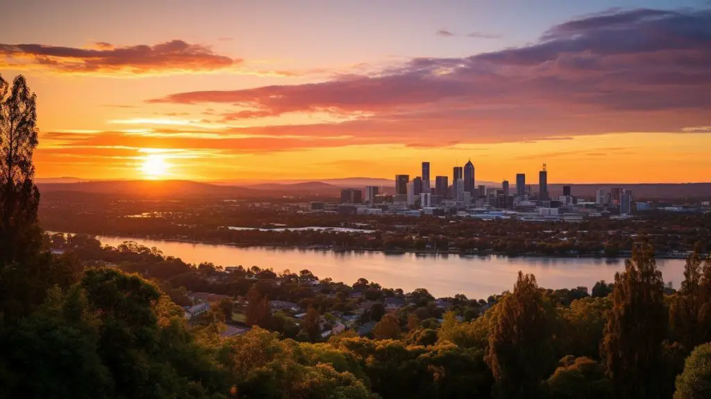 Brisbane Skyline vom Mount Coot-tha Lookout