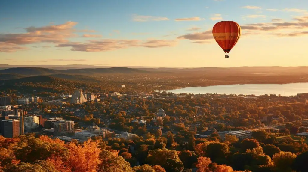 Heißluftballonfahrt über Hamilton