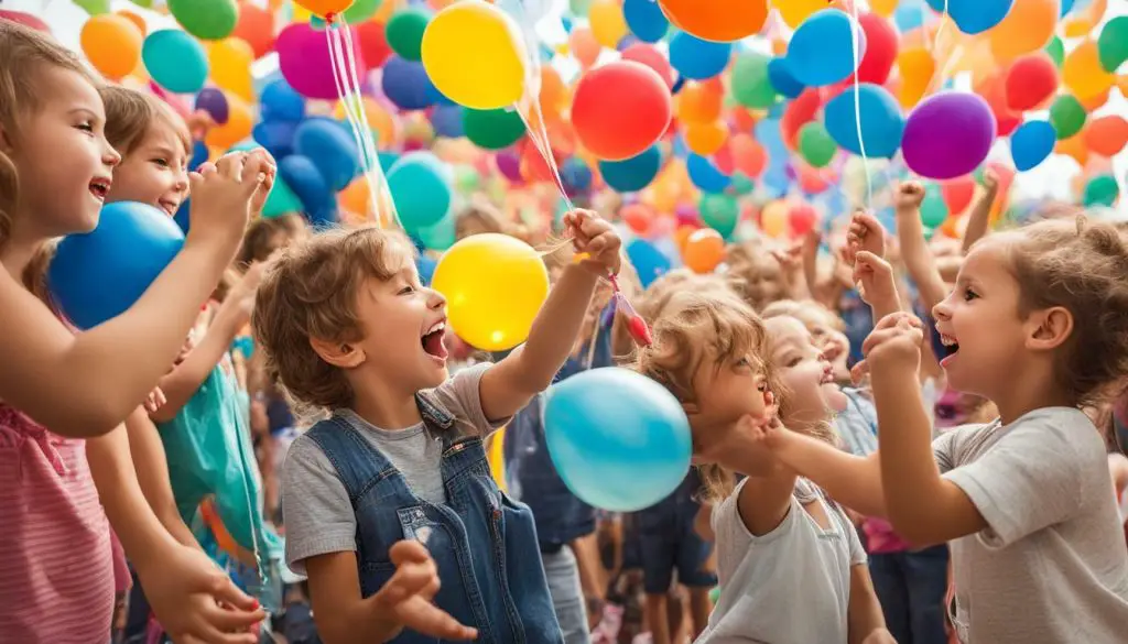 Kinder beim Spielen auf einer Veranstaltung