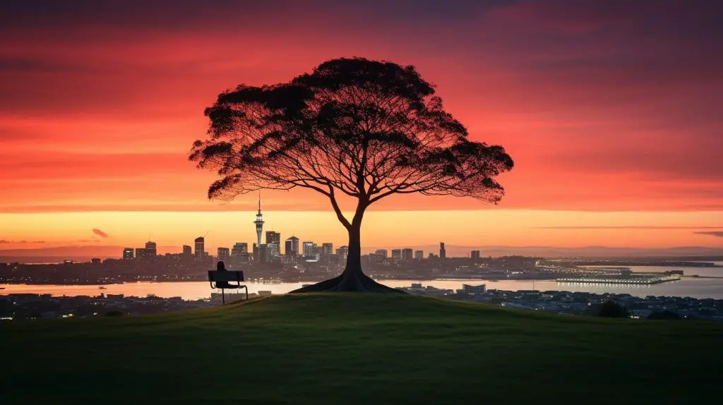 One Tree Hill - Aussicht auf Auckland