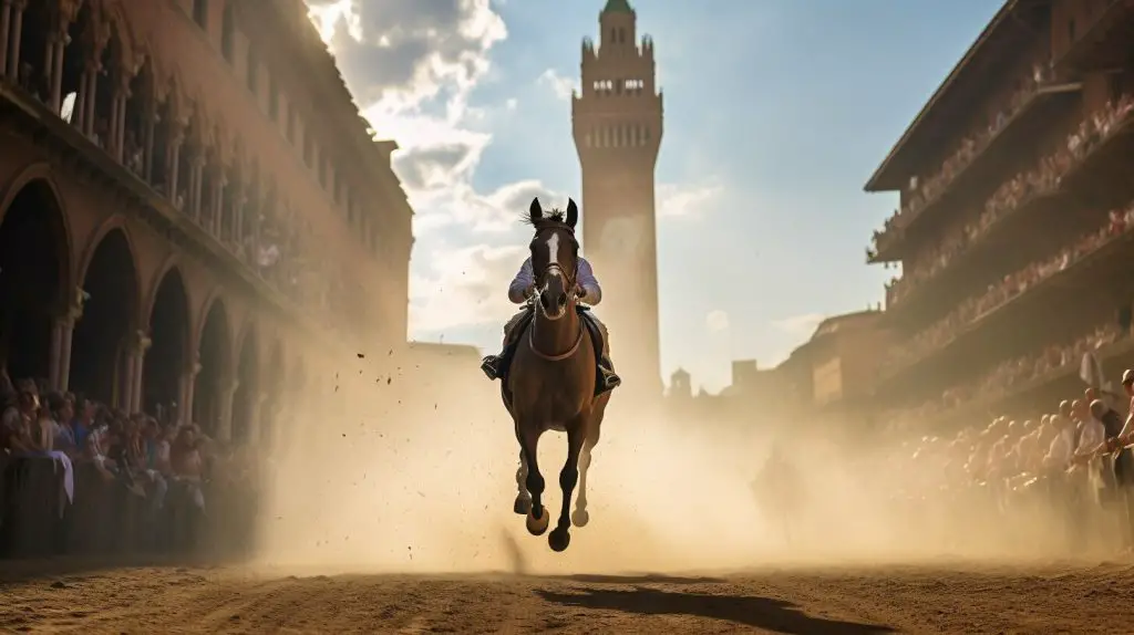 Pferderennen auf der Piazza del Campo