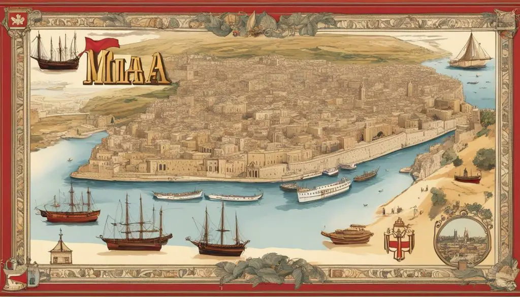historische Verbindung zwischen Malta und dem zugehörigen Land