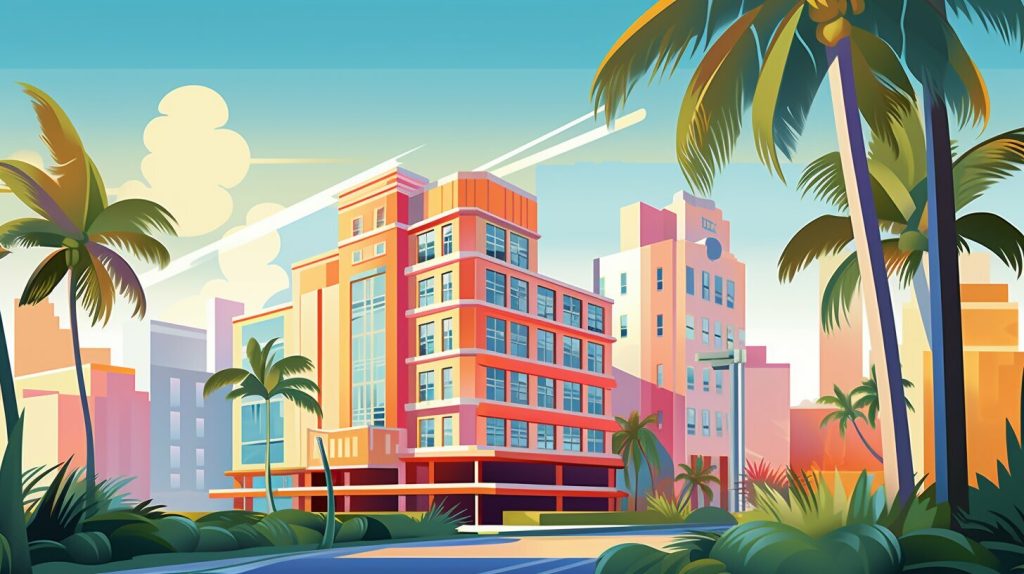 Art Deco District in Miami
