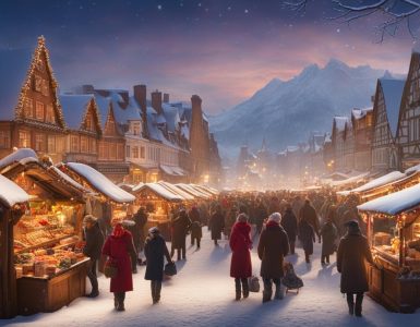 Der nürnberger christkindlmark im Dezember