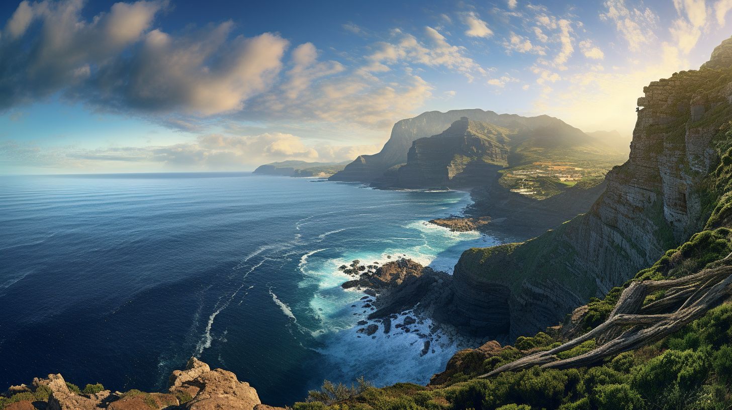 Panoramablick auf Cabo Girão Klippe und das weite Meer.