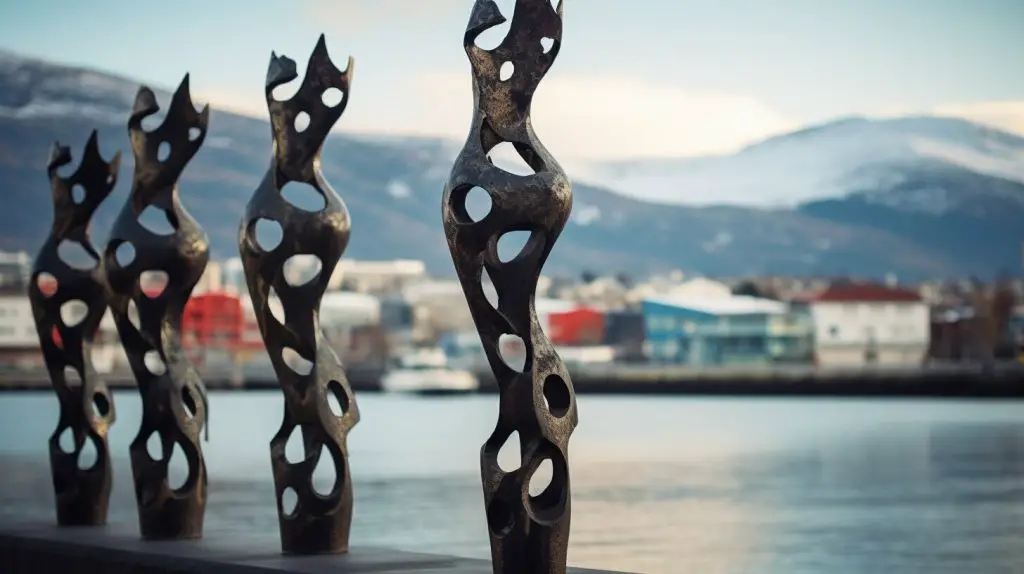 Künstlerische Skulpturen in Narvik