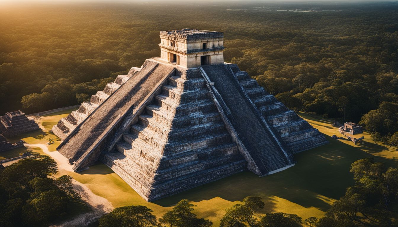 Ein Foto von der majestätischen Maya-Pyramiden von <a href=
