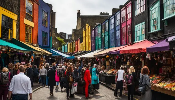 der camden market in London