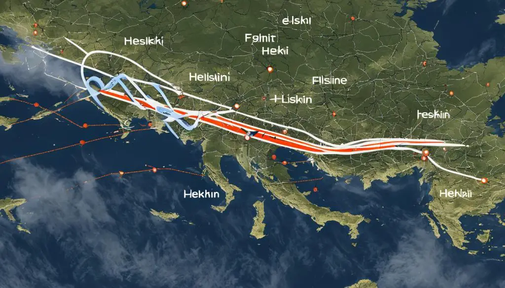 Flugdauer von München nach Helsinki