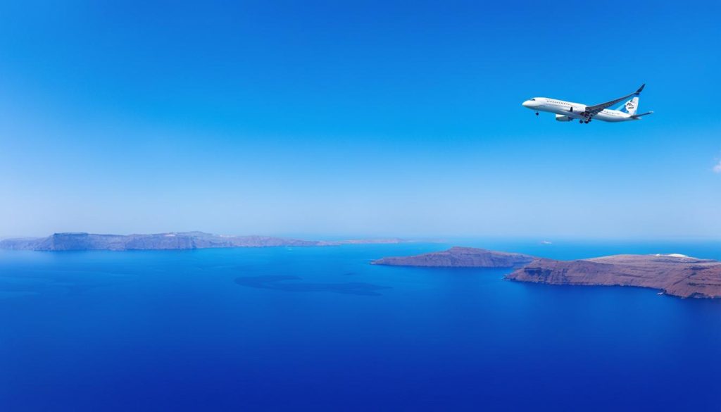 Flugentfernung nach Santorini