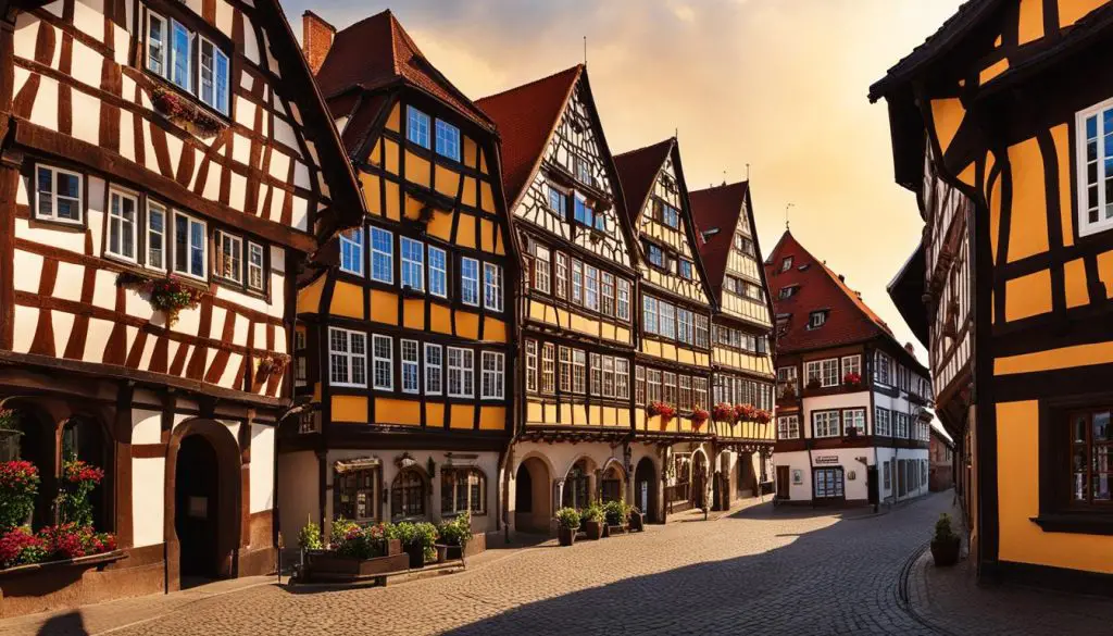 Historische Fachwerkbauten in der Altstadt Hildesheim